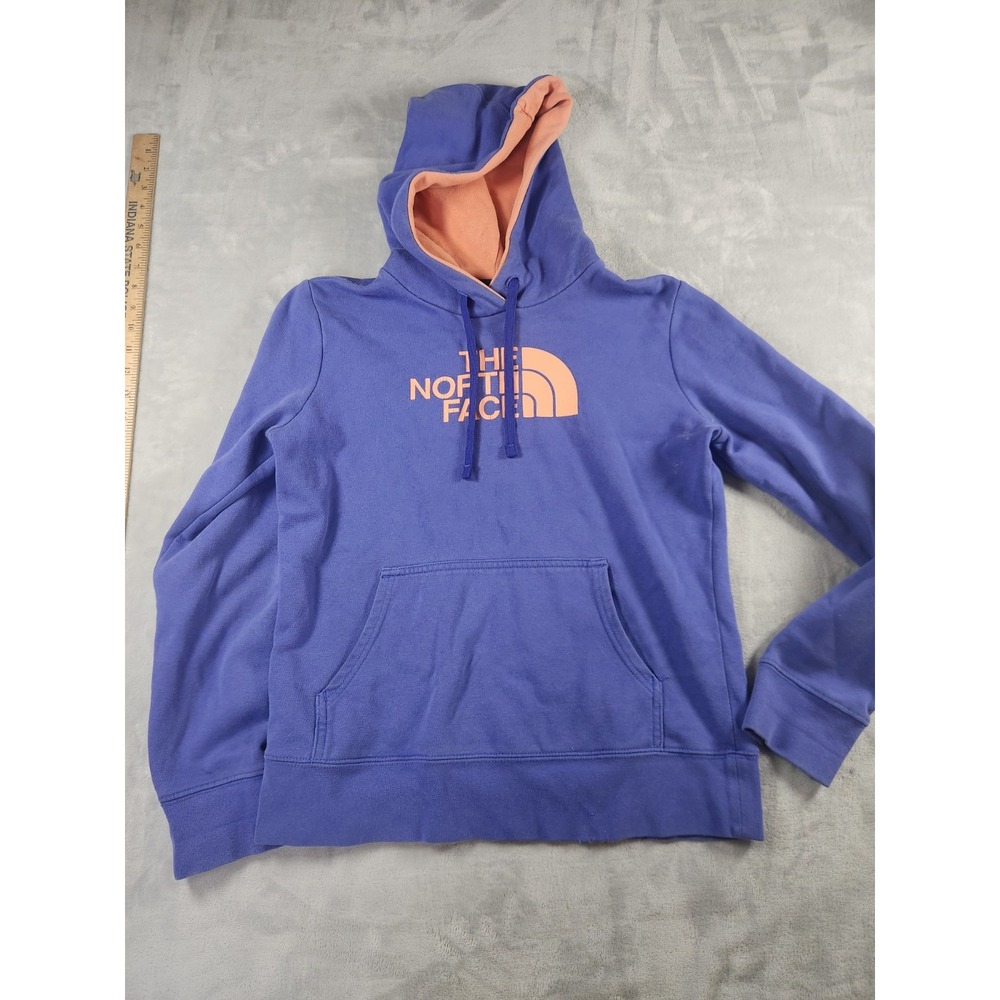 North Face Women's Hoodie Purple Bog Logo‎ Size S Hooded Sweatshirt